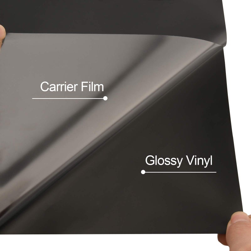 SOMOLUX HTV Iron on Vinyl 12inch x12feet Roll Easy to Cut & Weed Heat Transfer Vinyl DIY Design for T-Shirts Glossy Black - Image 3